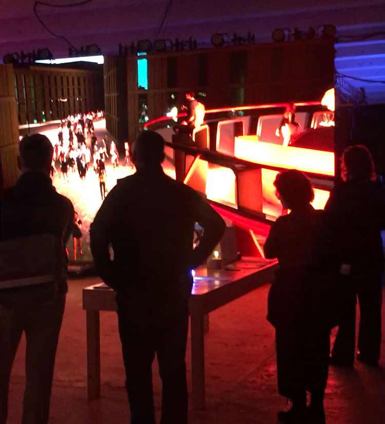 elevated gold platform